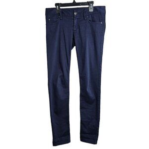 LILLY PULITZER Jeans Pants Worth Skinny NAVY BLUE size 0 XS Low Rise Preppy Chic
